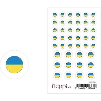 samolepka Fleppi Samolepky vlajky státu - Ukrajina