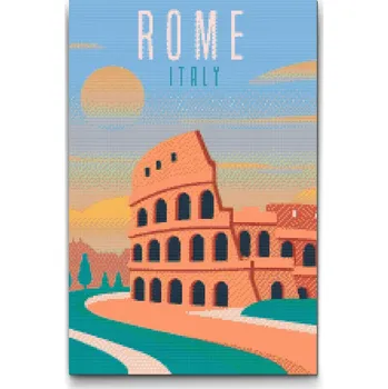 Diamantové malování Diamantové malování - Řím, Itálie Velikost: 40x60cm, Rámování: Pouze srolované plátno, Diamanty: Kulaté