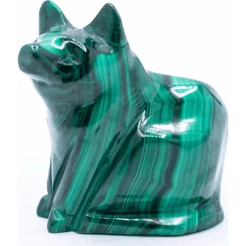 Milujeme Kameny Malachit - kočka - tromlovaný kámen M217 435510