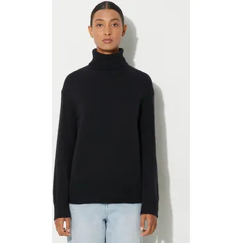 Dámský svetr Vlněný svetr A.P.C. Pull Amal dámský, černá barva, s golfem, WYAAD-F23374, S, 99X