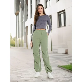 Oblečení a móda Sinsay - Parachute kalhoty - tmavě zelená - 938AW-79X - 938AW-79X-S-2