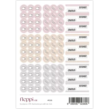 samolepka Fleppi Samolepky Zavolat (ikony)