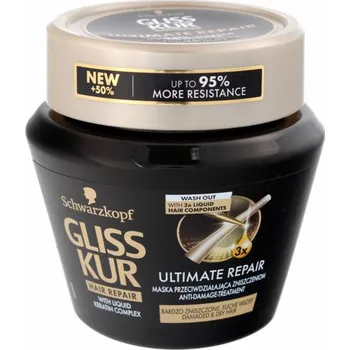 Vlasová regenerace Schwarzkopf Gliss Kur Ultimate Repair Mask pro suché a velmi poškozené vlasy 300 ml