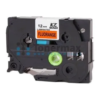 Kompatibilní Brother TZe-B31 (AZe-B31), 12 mm, laminovaná signální oranžová páska / černý tisk