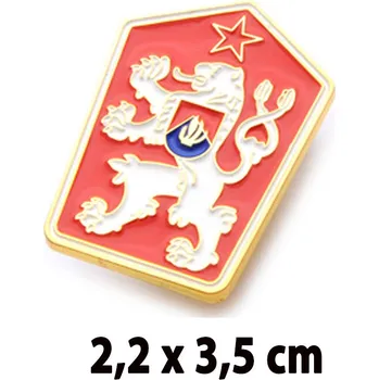 Odznak (pins) vlajka ČSSR 3,5 x 2,2 cm - barevný