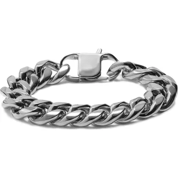 Náramek 16mm ocelový náramek stříbrné barvy - Lucleon