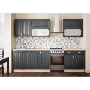 Kuchyňská linka Kuchyně BARBARA B 220 sonoma/šedá industrial