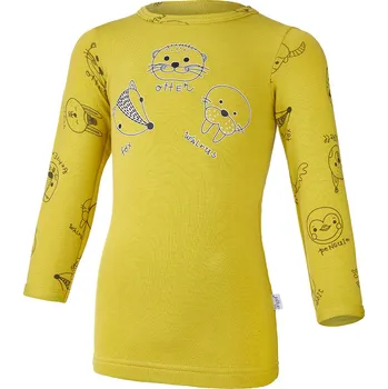 Little Angel Tričko smyk DR obrázek TISK Outlast® - žlutozelená/žlutozelená zvířátka Velikost oblečení: 86