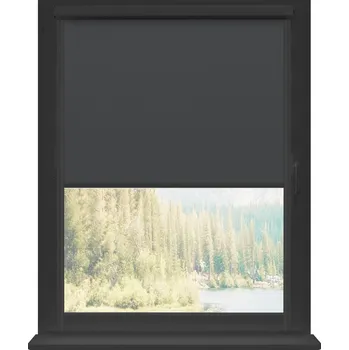 Roleta Dekodum Termoizolační roleta v antracitové kazetě, barva látky Graphite Silver Šířka (cm): 43, Výška (cm): Standardní (do 150 cm), Strana mechanismu: Levá