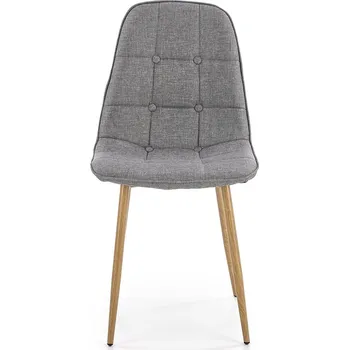 Jídelní židle Moderní jídelní židle Halmar K316 čalounění - šedá, nohy - dub medový (1p=4szt)