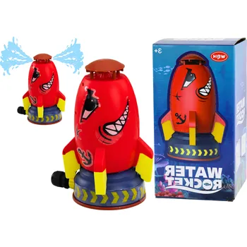 Hračka na písek Mamido Vodní raketa Žralok červená