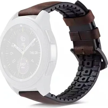 Řemínek na hodinky Kaučukový řemínek Ricardo Roma, hnědý, teletina / přírodní kaučuk, Quick Release