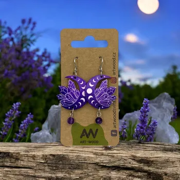Náušnice art-wood.cz Visací náušnice - Měsíční krystaly