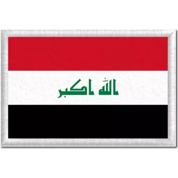 Vlajka Pelisport Irácká vlajka tištěná nášivka 6 x 4 cm