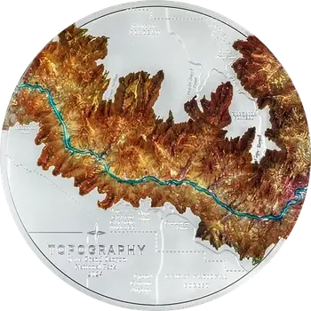 Exkluzivní stříbrná mince Grand Canyon 1kg 2024 Color Ultra Deep Relief PROOF - (1.)