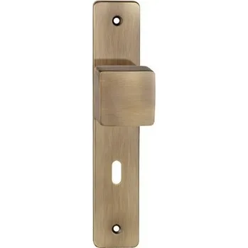 Dveřní kování Koule hranatá bronz D Vložka 72mm Otočná levá