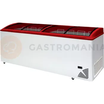 Pultová mraznička s posuvným oblým víkem a digitálním termostatem s teploměrem | BYFAL, ARO 706/2 Red Edge