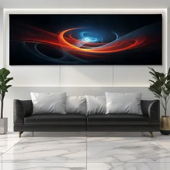 Obraz Obraz na plátně - Objetí vesmírné záře FeelHappy.cz Velikost obrazu (šířka x výška): 60 x 20 cm