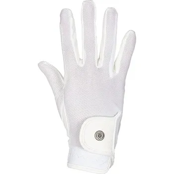 Jezdecké rukavice Jezdecké rukavice EQUESTRO Mesh - bílé, 7,5