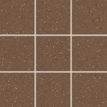 Dlažba Rako Compila dlaždice slinutá 10x10 cm, hnědočervená mat (1m²) DAK11869
