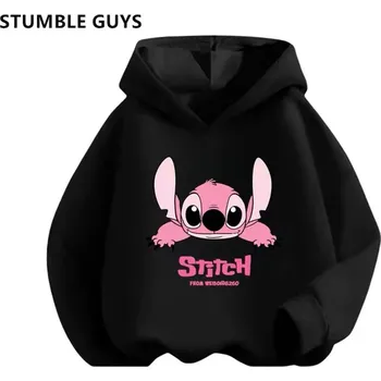 Chlapecký svetr Lilo & Stitch Pohodlná dětská mikina s kapucí "Lilo & Stitch" Barva: Černá, Velikost: 130 (7-8 let)