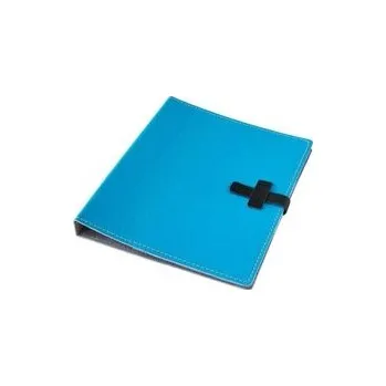 Kožený šanon - kůže modrá