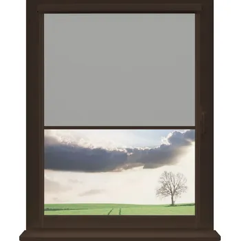 Roleta Dekodum Zatemňovací roleta v hnědé kazetě, barva látky Grey Šířka (cm): 30, Výška (cm): Standardní (do 150 cm), Strana mechanismu: Levá