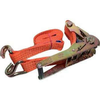 Upínací popruh Upínací popruh - hrotový hák 5 t, 10 m (IT-402051) (Dvoudílný upínací popruh z polyesteru s ráčnou a vysokopevnostními kulatými háky na koncích.)