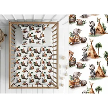 Povlečení Bavlněné dětské povlečení Tábořící zvířátka Rozměr: 45x60 a 100x138 cm