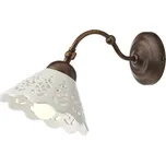 Redo LEA 02-901 + CT18 - Retro nástěnné svítidlo s keramickým stínidlem Ø 18cm (Nástěnná retro lampička s naklápěcím stínidlem)