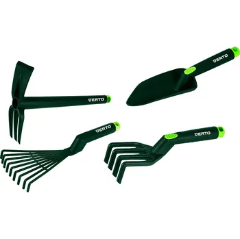 Sada zahradního nářadí Sada zahradního nářadí VERTO 4 ks – motyčka, lopatka, ruční hrábě, kultivátor