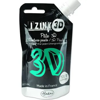 Výtvárné potřeby IZINK 3D reliéfní pasta 80 ml/turquiose, tyrkysová