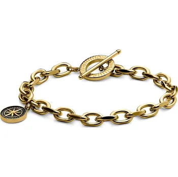 Náramek Atlas | Ocelový náramek s přívěskem Polárka zlaté barvy - Arkai