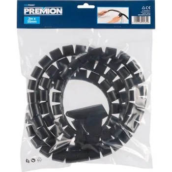 Stahovací páska Premion PREP00007 - Spirálová trubice na kabely černá 2 m x 25 mm