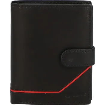 Peněženka Trendová pánská kožená peněženka Figo, černá - červená
