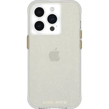 Pouzdro na mobilní telefon Case-Mate Sheer Crystal case Case Mate Sheer Crystal case, champagne gold, ochranný kryt pro iPhone 15 Pro Více barev