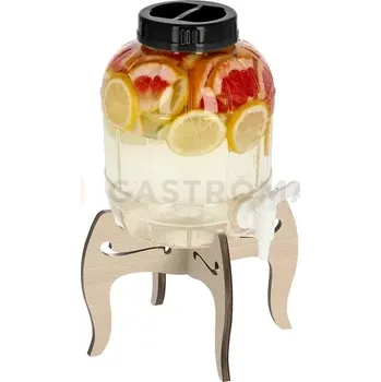 Dávkovač nápoje Multifunkční nádoba s kohoutkem 5 l + dřevěný stojan | BROWIN, 602555