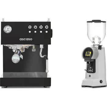 Kávovar Ascaso Steel DUO, Black + Eureka Helios 75, grey