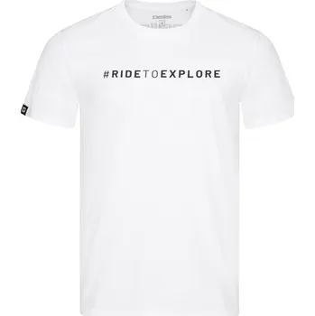 cyklistický dres Triko PELLS Journey s logem #RIDETOEXPLORE White - L
