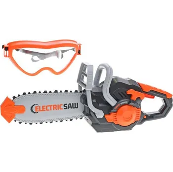 Dětská dílna Pila elektrická 34 cm na baterie se zvukem + ochranné brýle 14,5 cm
