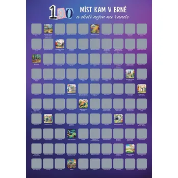 Stírací plakát: 100 míst kam v Brně a okolí nejen na rande