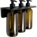 Gedy GROUPER trojitý dávkovač tekutého mýdla na zavěšení, 3x500ml, hnědá 2160