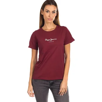 Oblečení a móda Pepe Jeans Dámské tričko WENDYS Barva: červená, Velikost: XS