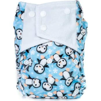 Plenkové kalhoty Bobánek Extra savá extra jemná AIO plenka patentky - Tučňáci