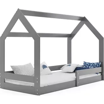 Postel BMS GROUP Dětská postel Domek 1 - 1 osoba, 80x160 bez matrace – Grafit