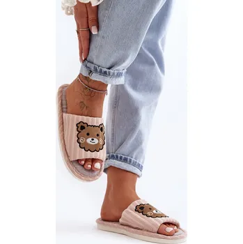 Dámské pantofle Dámské polštářky s medvědem Demare Barva: Béžová, Velikost: 36/37