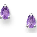 Prstýnkárna DROP Ametyst Stříbrné náušnice s ametystem AG925≤0,5g