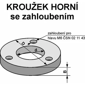 Frézka Kroužek horní 65 x 30 / 11,0 mm + 3/6/48 - OCEL