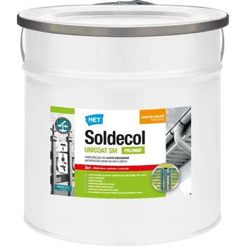 univerzální barva HET Soldecol UNICOAT SM 3v1 rychleschnoucí antikorozní barva na kov a dřevo 5 l SU 1998 černá
