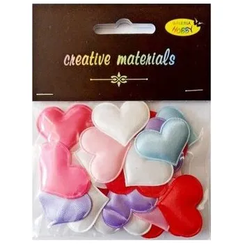 Set školních potřeb Aplikacje materiałowe serca 3cm 30szt MIX